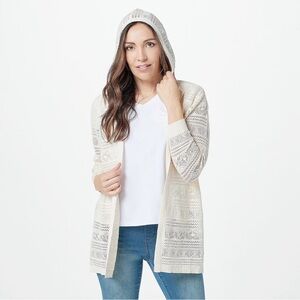 Joan Rivers Knit Hooded Cardigan
